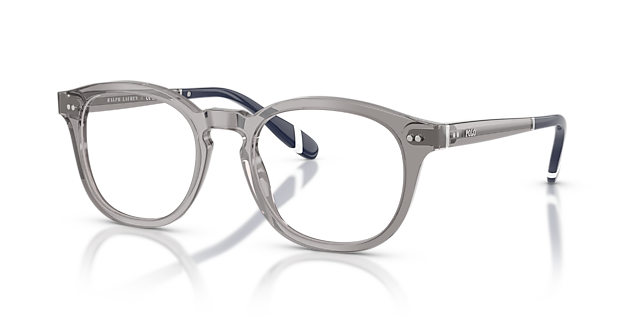 PH2267 Glanzend Transparant Grijs AcetaatEyeglass Frames van B24, Hoekweergave