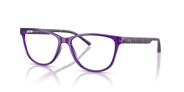 AX3047 Shiny Violet KunststofEyeglass Frames van B24, Hoekweergave