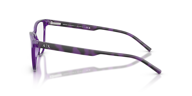 AX3047 Shiny Violet KunststofEyeglass Frames van B24, Zijaanzicht