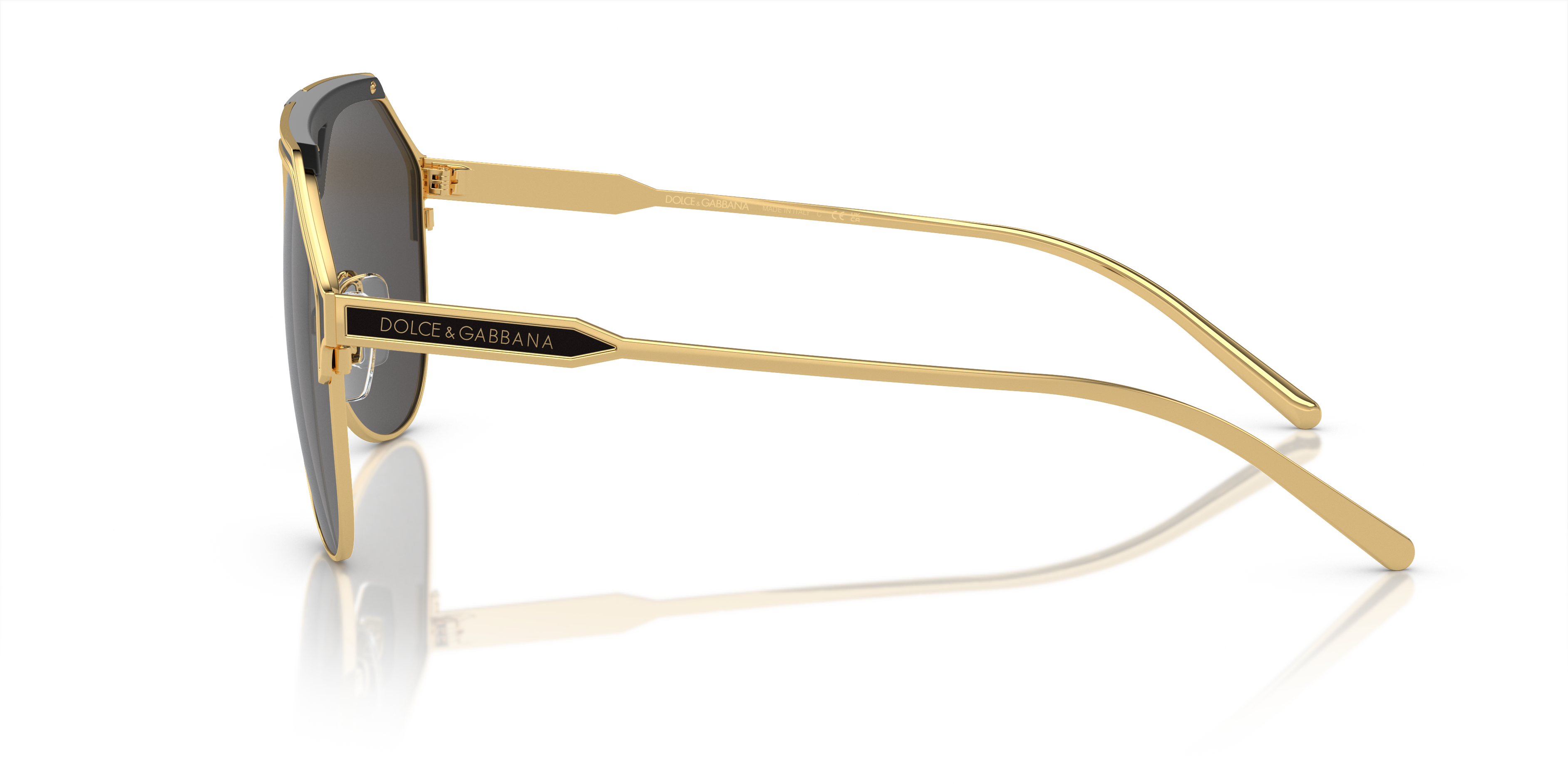 DG2257 Gold & Mattschwarz MetallSunglass Frames von B24, Seitenansicht