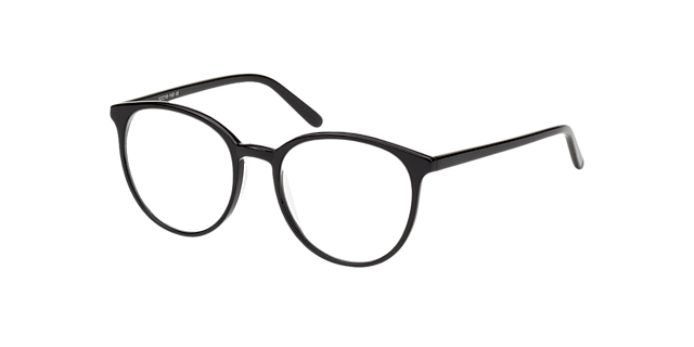 New York Zwart AcetaatEyeglass Frames van B24, Hoekweergave