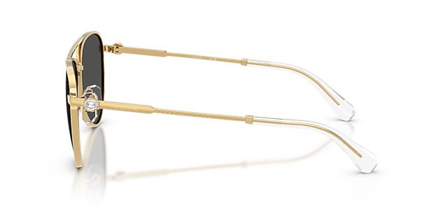 SK7031 Goud MetaalSunglass Frames van B24, Zijaanzicht