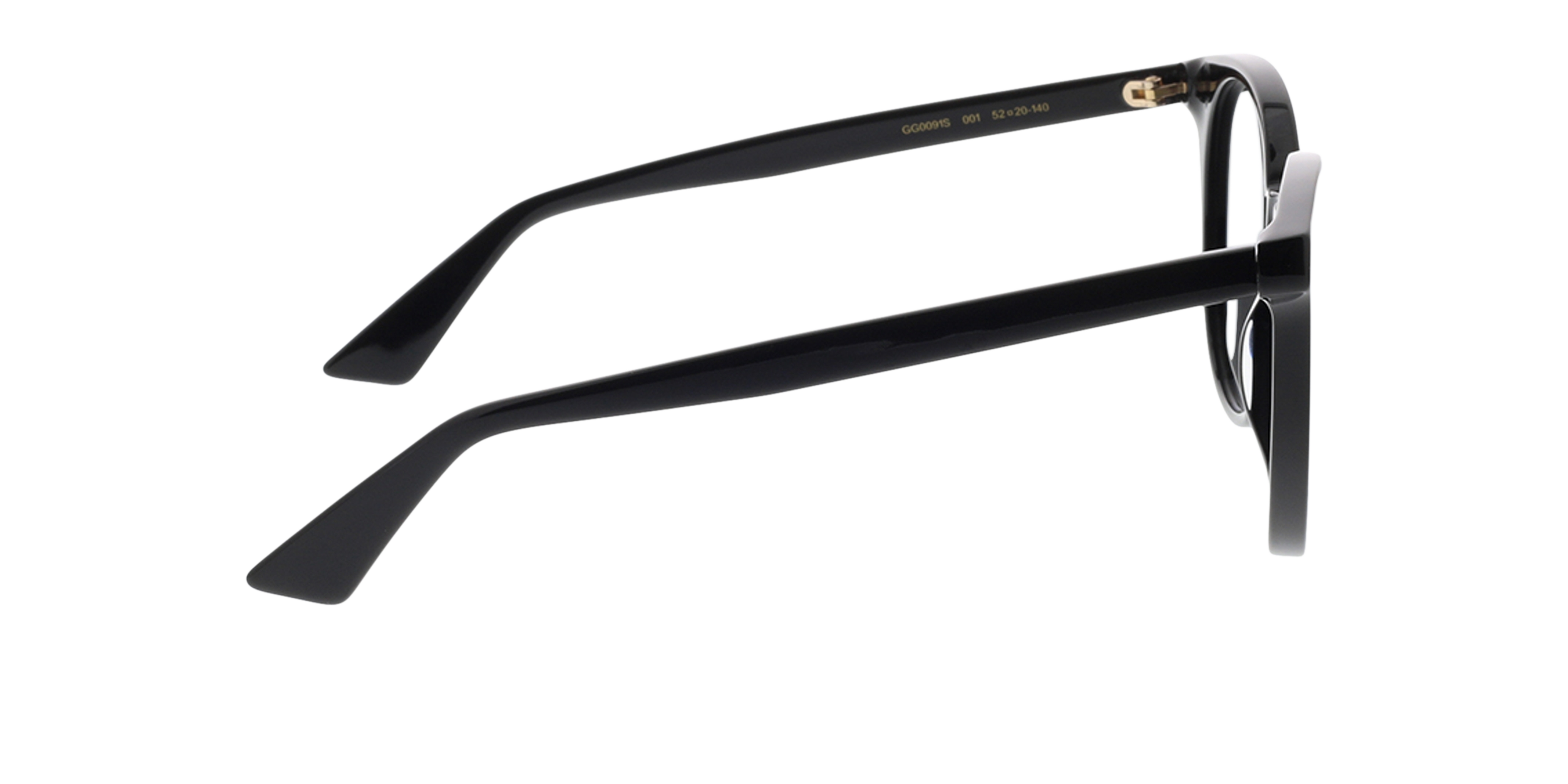 GG0091S Zwart AcetaatSunglass Frames van B24, Zijaanzicht