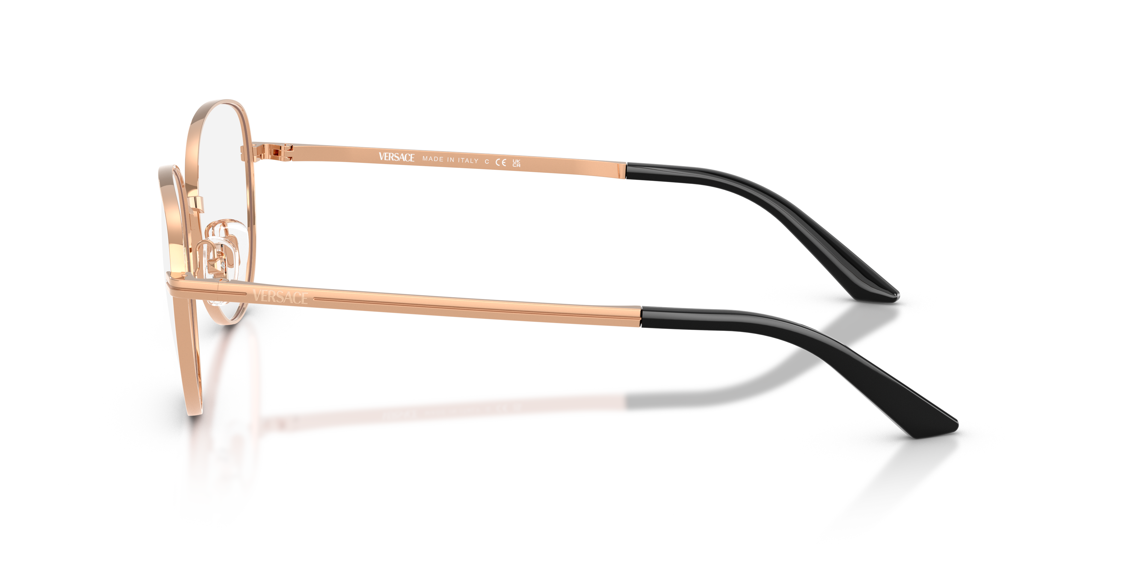 VE1312 Roségoud MetaalEyeglass Frames van B24, Zijaanzicht