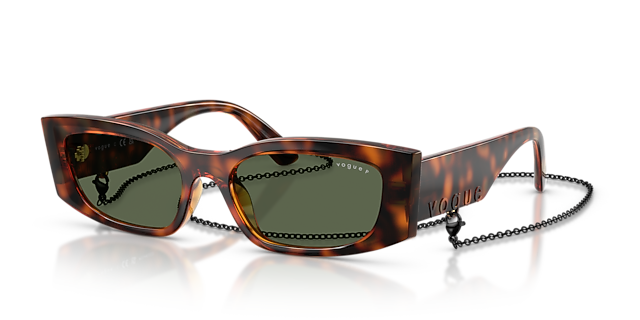 VO5655SU Dunkelhavana KunststoffSunglass Frames von B24, Dreiviertelansicht