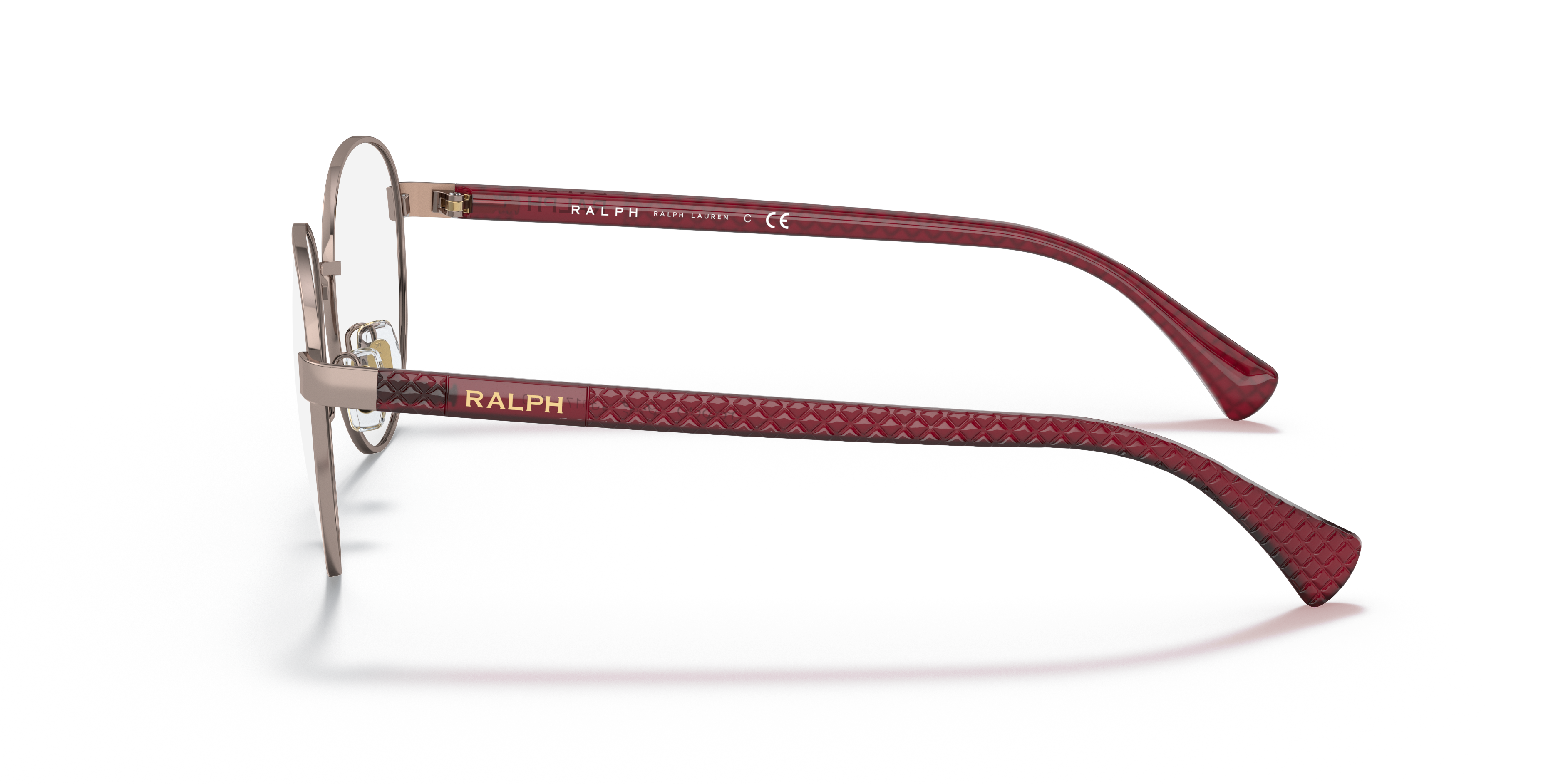 RA6050 Glanzend Roségoud MetaalEyeglass Frames van B24, Zijaanzicht