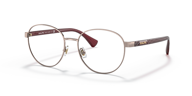 RA6050 Glanzend Roségoud MetaalEyeglass Frames van B24, Hoekweergave