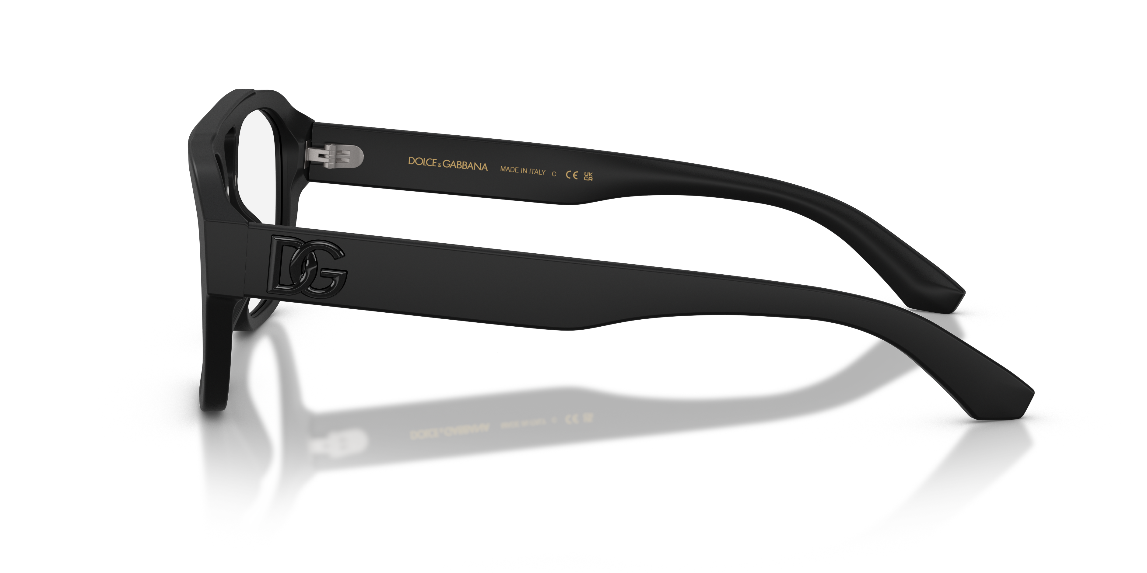 DG3415 Matt Schwarz AcetatEyeglass Frames von B24, Seitenansicht