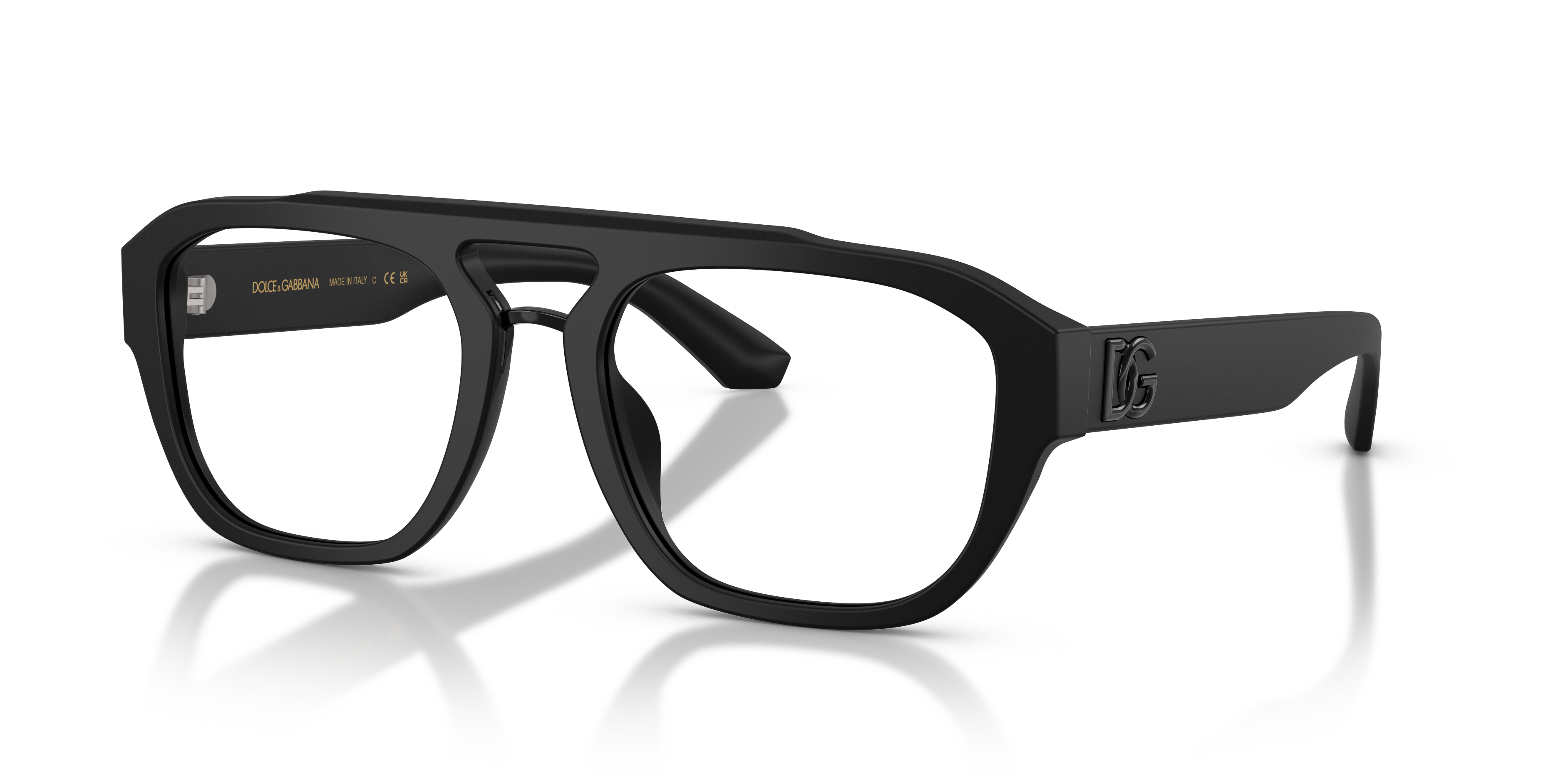 DG3415 Matt Schwarz AcetatEyeglass Frames von B24, Dreiviertelansicht