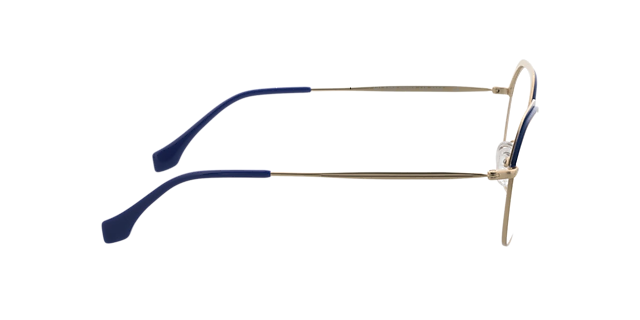 Ibiza Matgoud  &  blauw MetaalEyeglass Frames van B24, Zijaanzicht