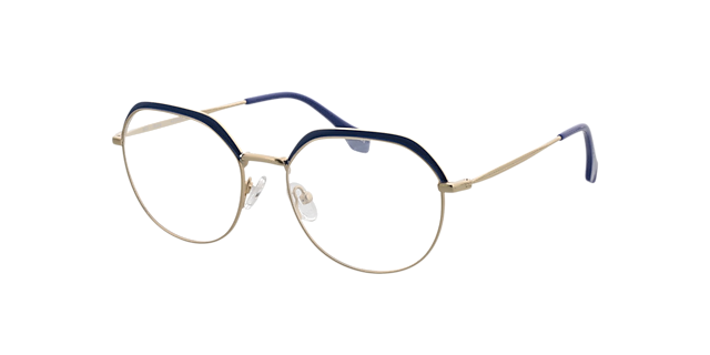 Ibiza Matgoud  &  blauw MetaalEyeglass Frames van B24, Hoekweergave