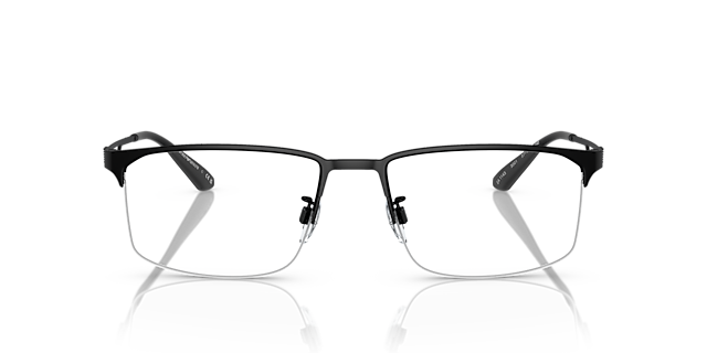 EA1143 Matzwart MetaalEyeglass Frames van B24, Vooraanzicht