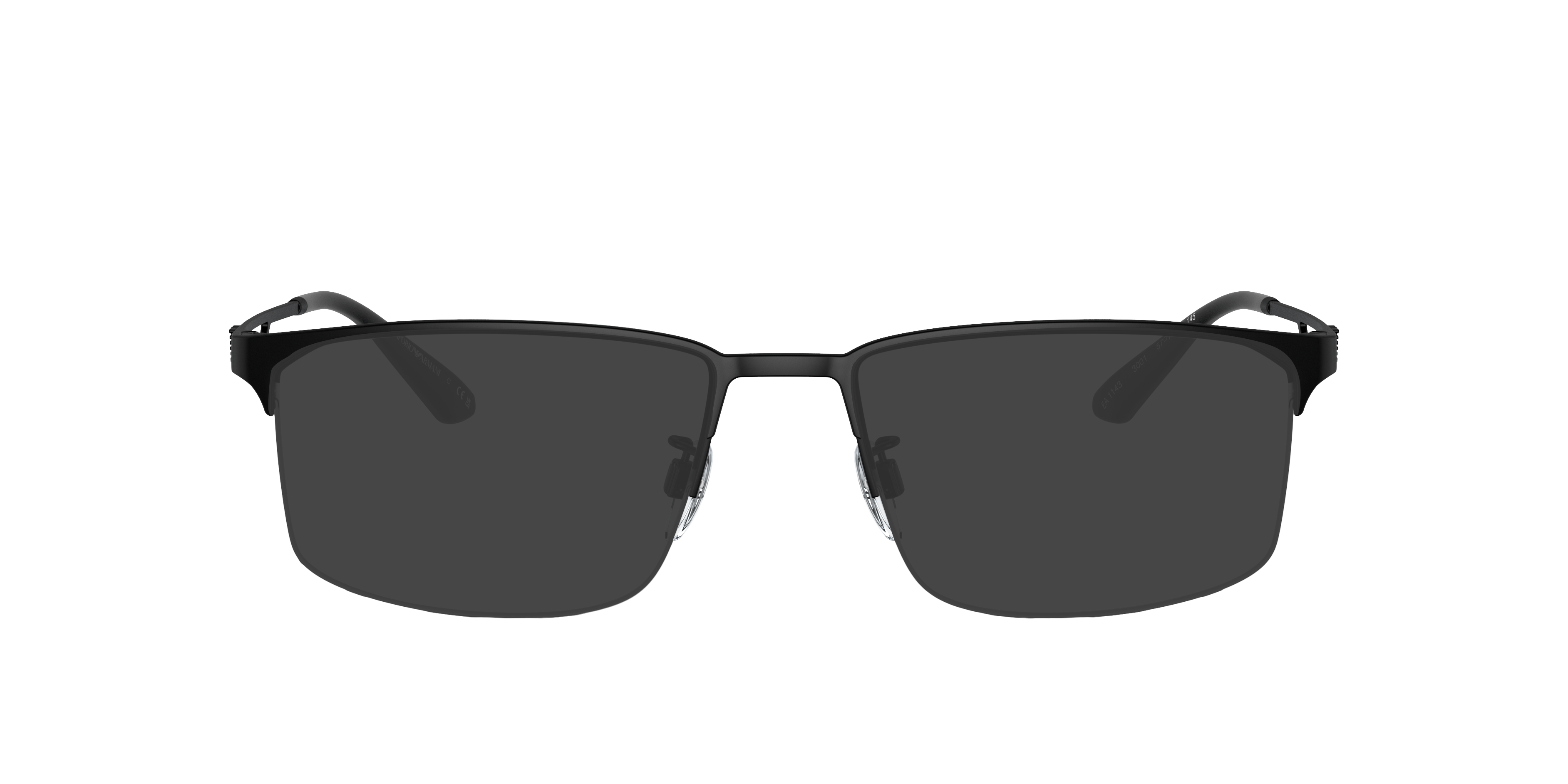 EA1143 Matt Schwarz MetallEyeglass Frames von B24, mit getönten Gläsern