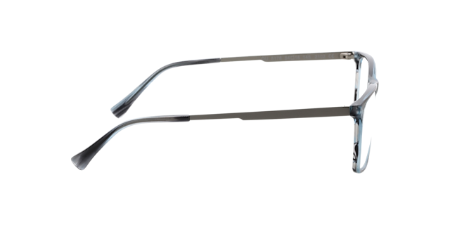 Aaron Blauw hoorn  &  matzilver AcetaatEyeglass Frames van B24, Zijaanzicht