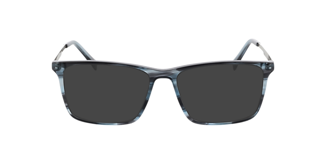 Aaron Blauw hoorn  &  matzilver AcetaatEyeglass Frames van B24, met getinte lenzen