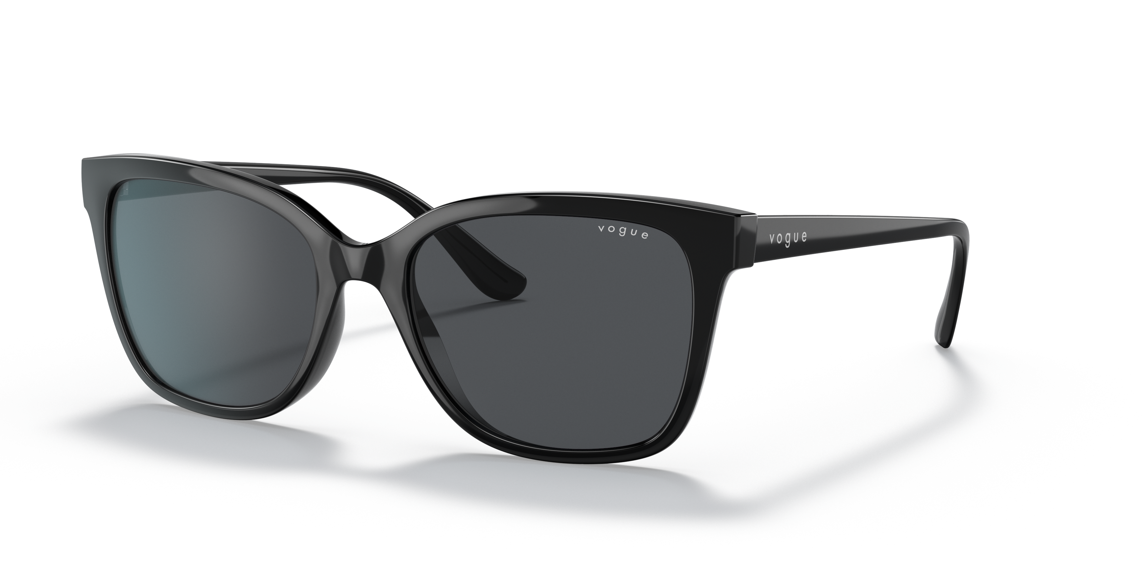 VO5426S Zwart KunststofSunglass Frames van B24, Hoekweergave