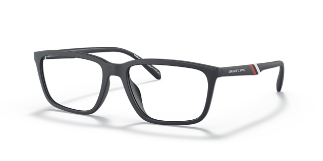 AX3089U Matt Blau KunststoffEyeglass Frames von B24, Dreiviertelansicht