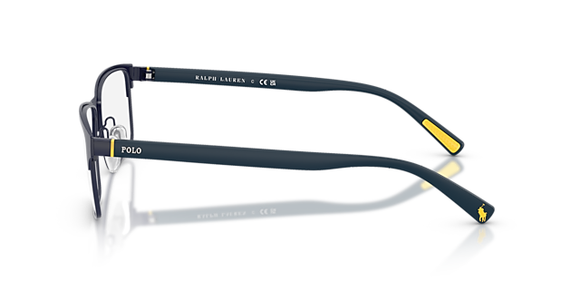 PH1243 Semishiny Navy Blue MetallEyeglass Frames von B24, Seitenansicht