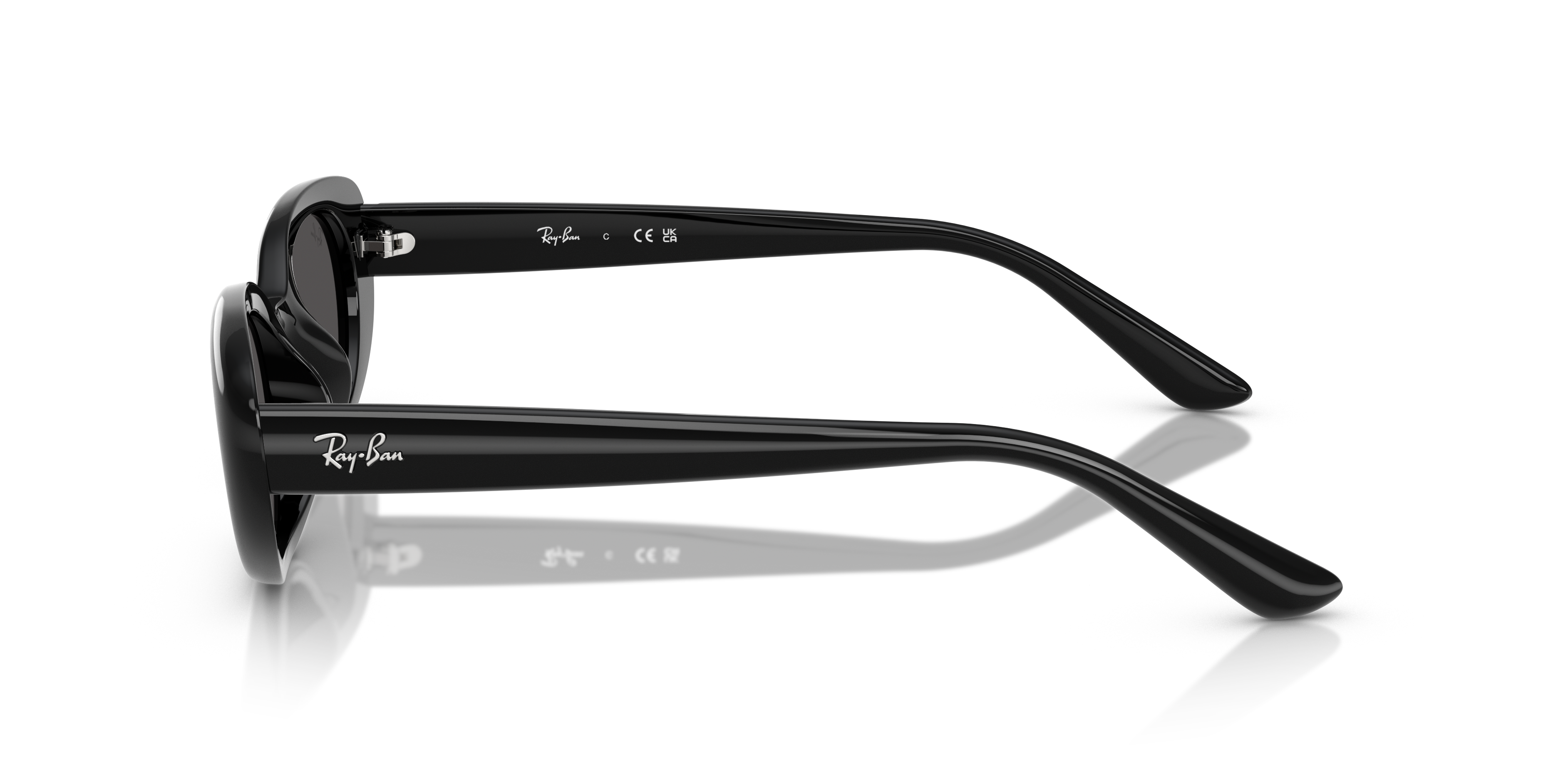 RB4441D Zwart KunststofSunglass Frames van B24, Zijaanzicht