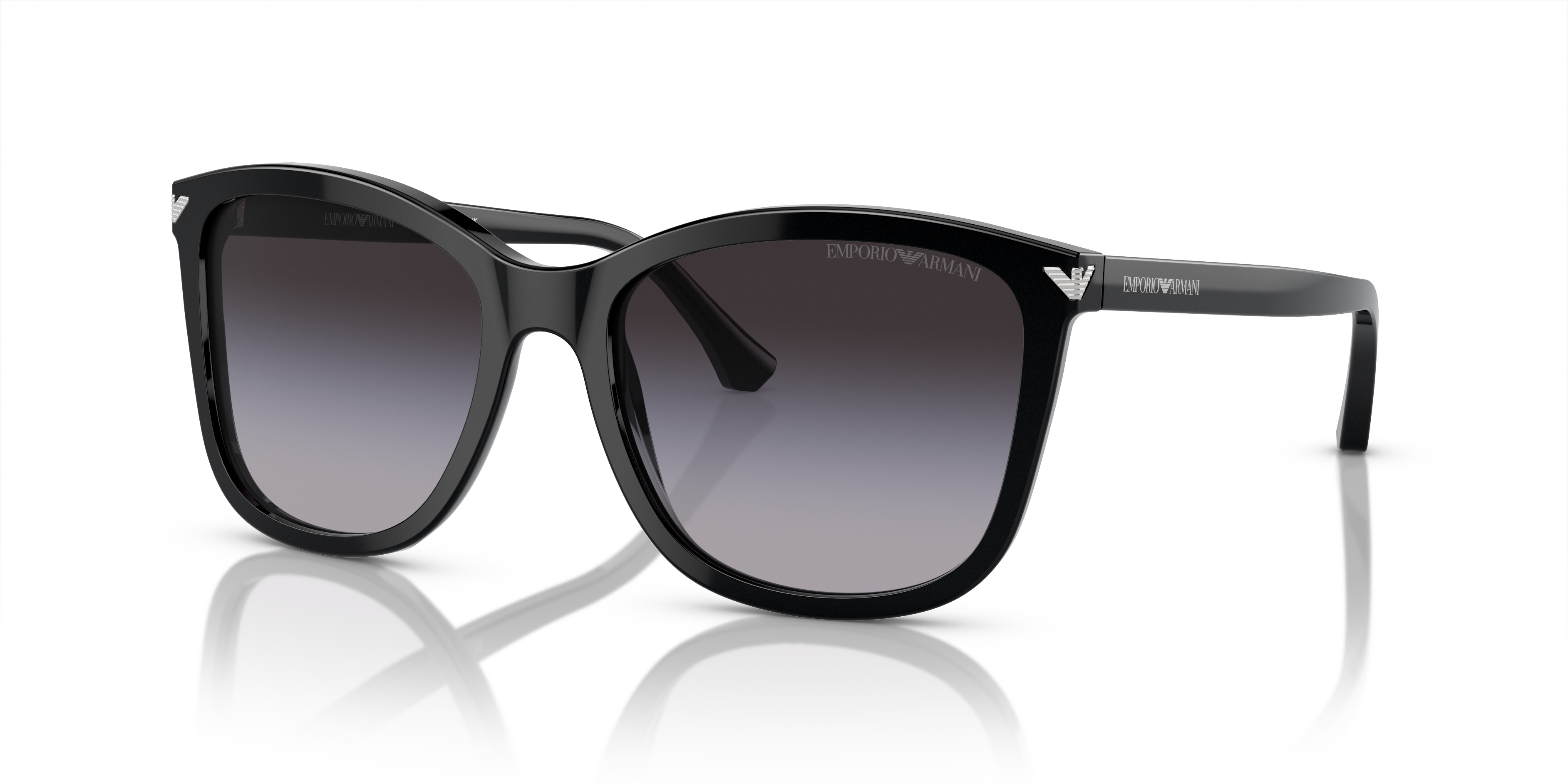 EA4060 Schwarz glänzend AcetatSunglass Frames von B24, Dreiviertelansicht