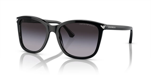 EA4060 Schwarz glänzend AcetatSunglass Frames von B24, Dreiviertelansicht