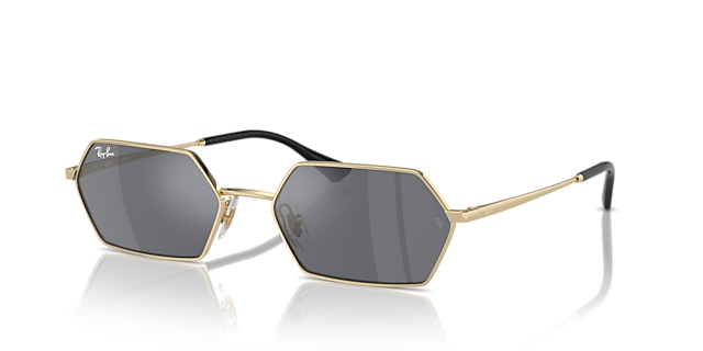 RB3728 Lichtgoud MetaalSunglass Frames van B24, Hoekweergave