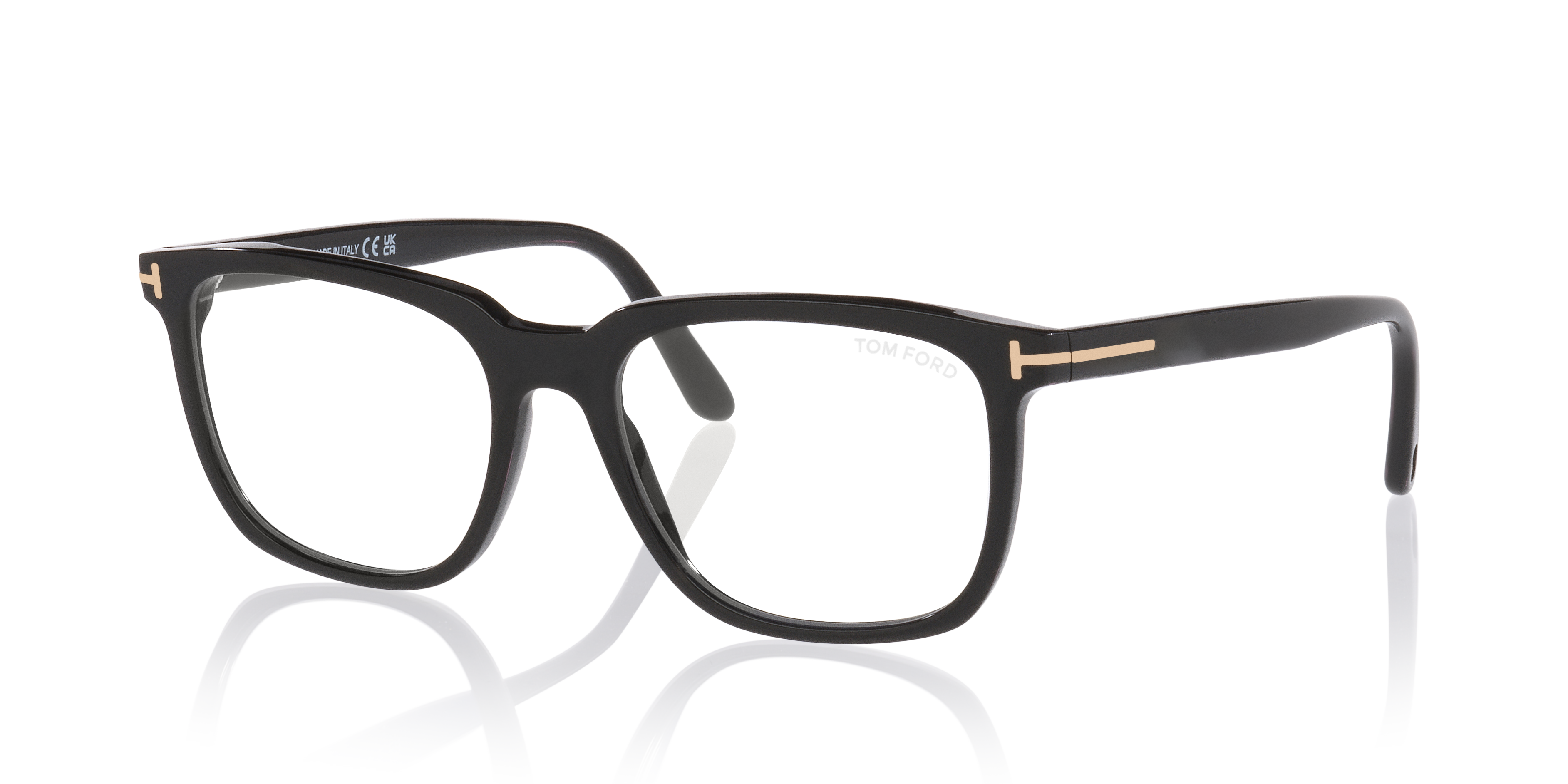 FT6080-B Schwarz AcetatEyeglass Frames von B24, Dreiviertelansicht