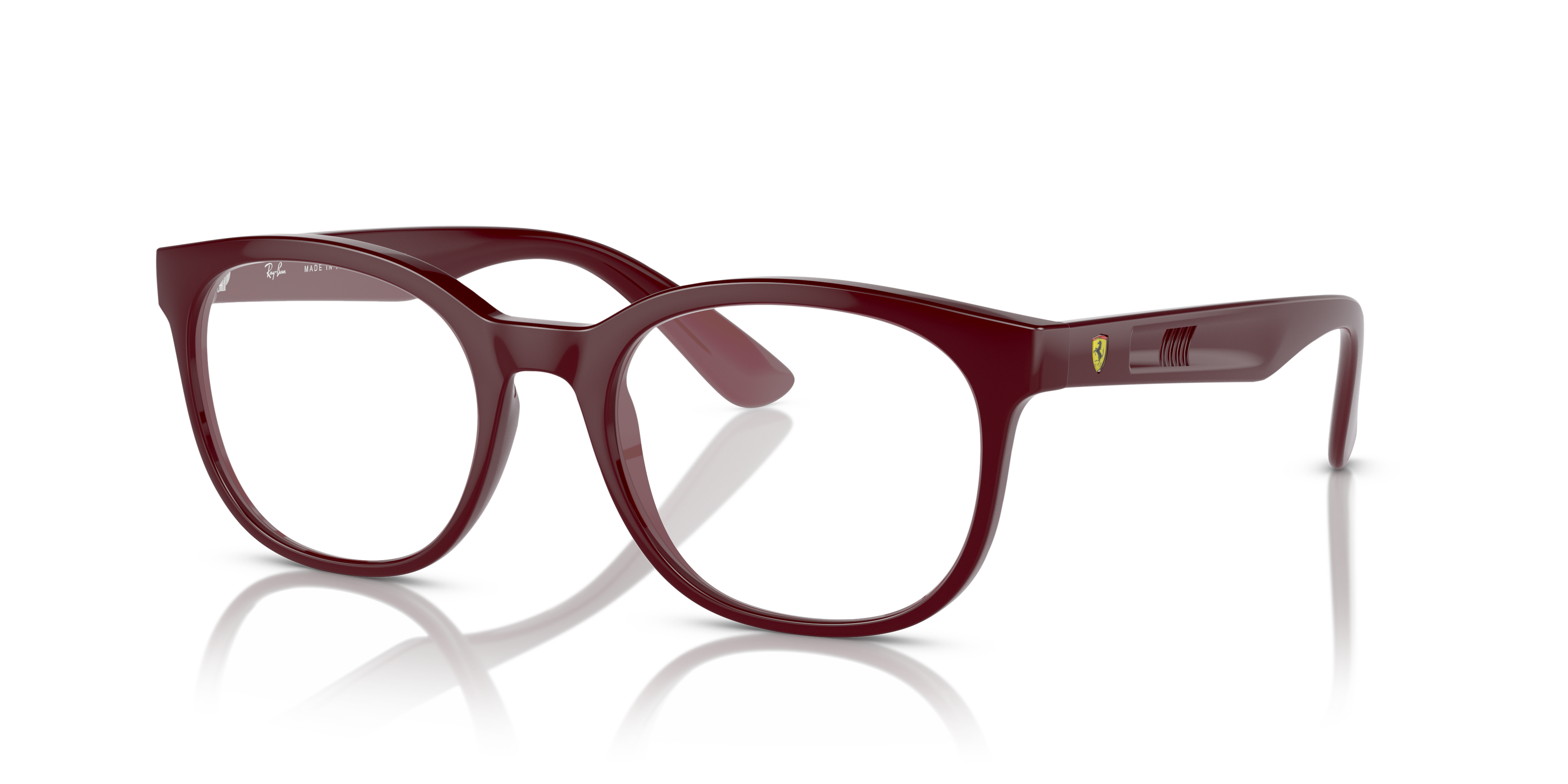 RB7231M Dunkelrot KunststoffEyeglass Frames von B24, Dreiviertelansicht