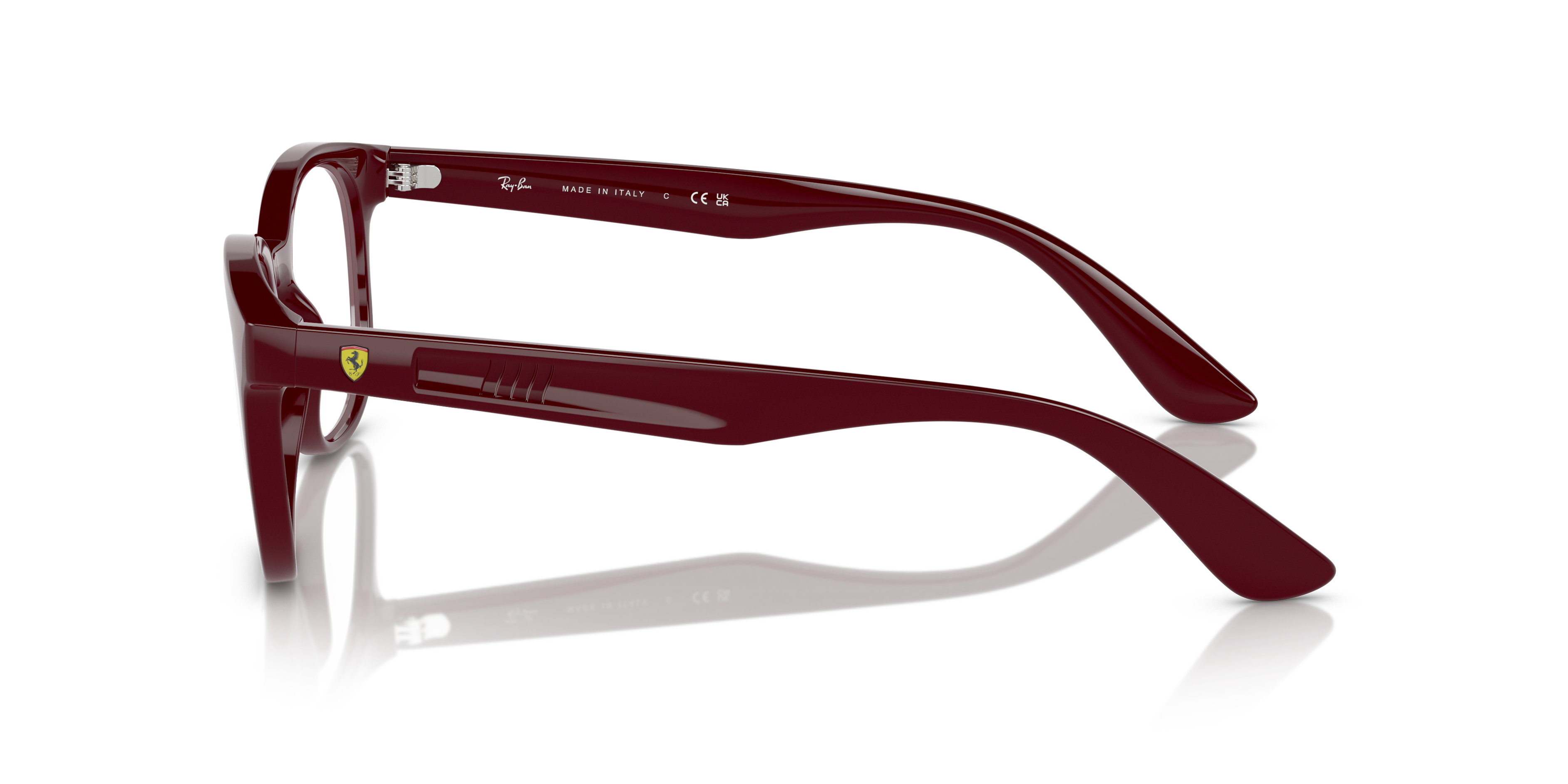 RB7231M Dunkelrot KunststoffEyeglass Frames von B24, Seitenansicht