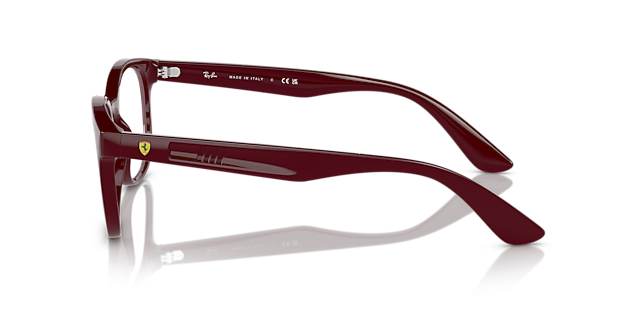 RB7231M Donkerrood KunststofEyeglass Frames van B24, Zijaanzicht