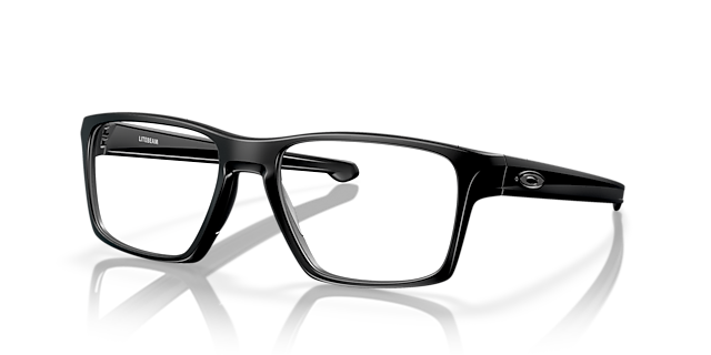 Litebeam Schwarz satiniert KunststoffEyeglass Frames von B24, Dreiviertelansicht