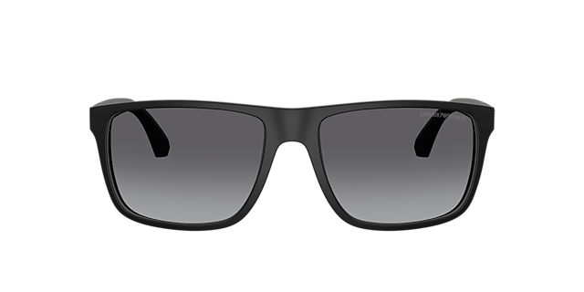 EA4033 Rubber zwart en grijs KunststofSunglass Frames van B24, met getinte lenzen