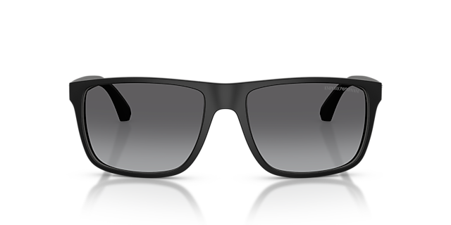 EA4033 Rubber zwart en grijs KunststofSunglass Frames van B24, Vooraanzicht