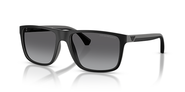 EA4033 Rubber zwart en grijs KunststofSunglass Frames van B24, Hoekweergave