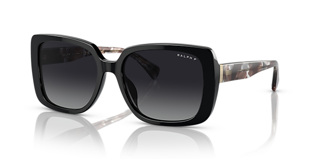 RA5298U Glanzend zwart AcetaatSunglass Frames van B24, Hoekweergave