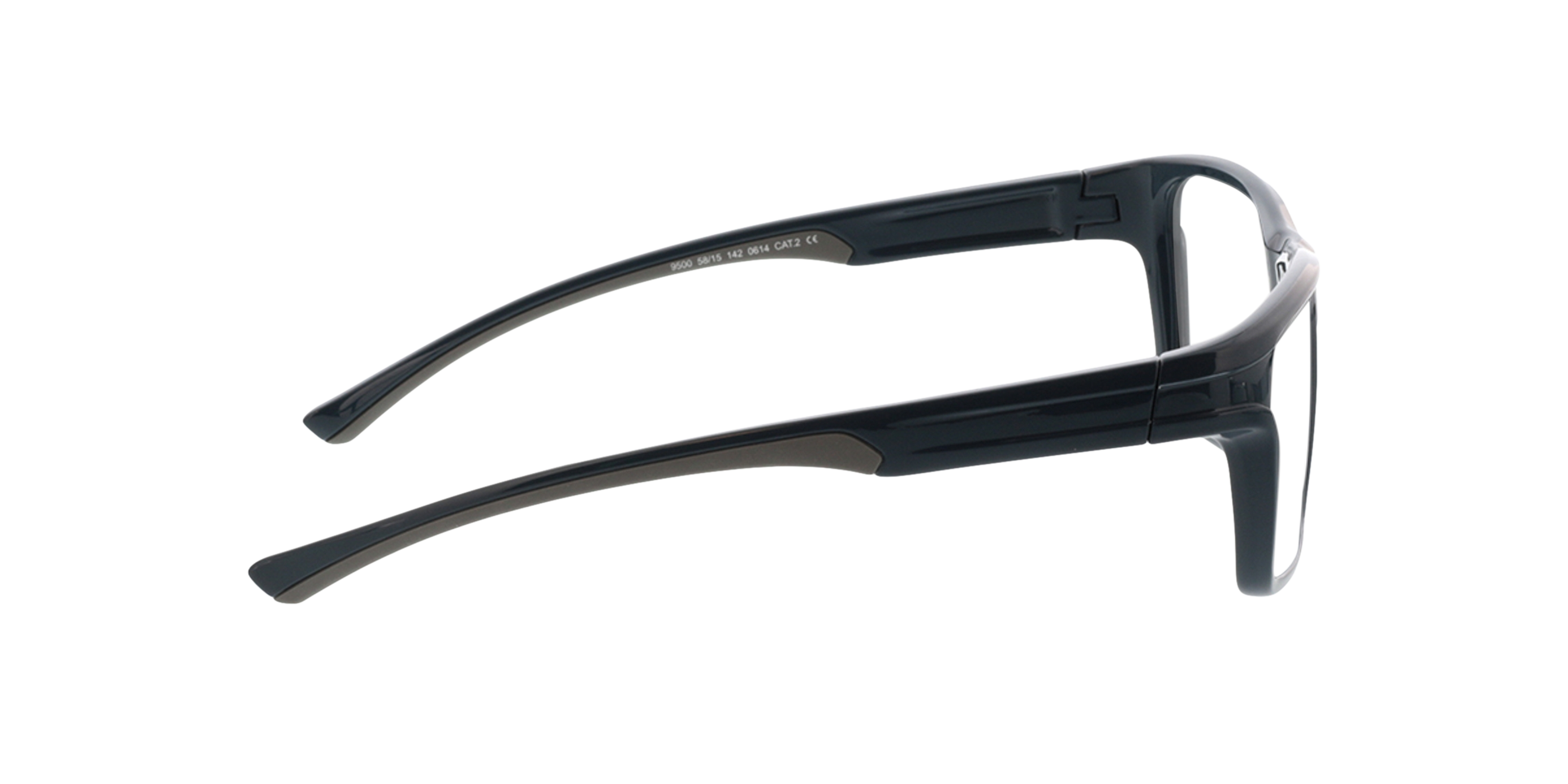 Performer Donkerblauw  &  grijs KunststofEyeglass Frames van B24, Zijaanzicht