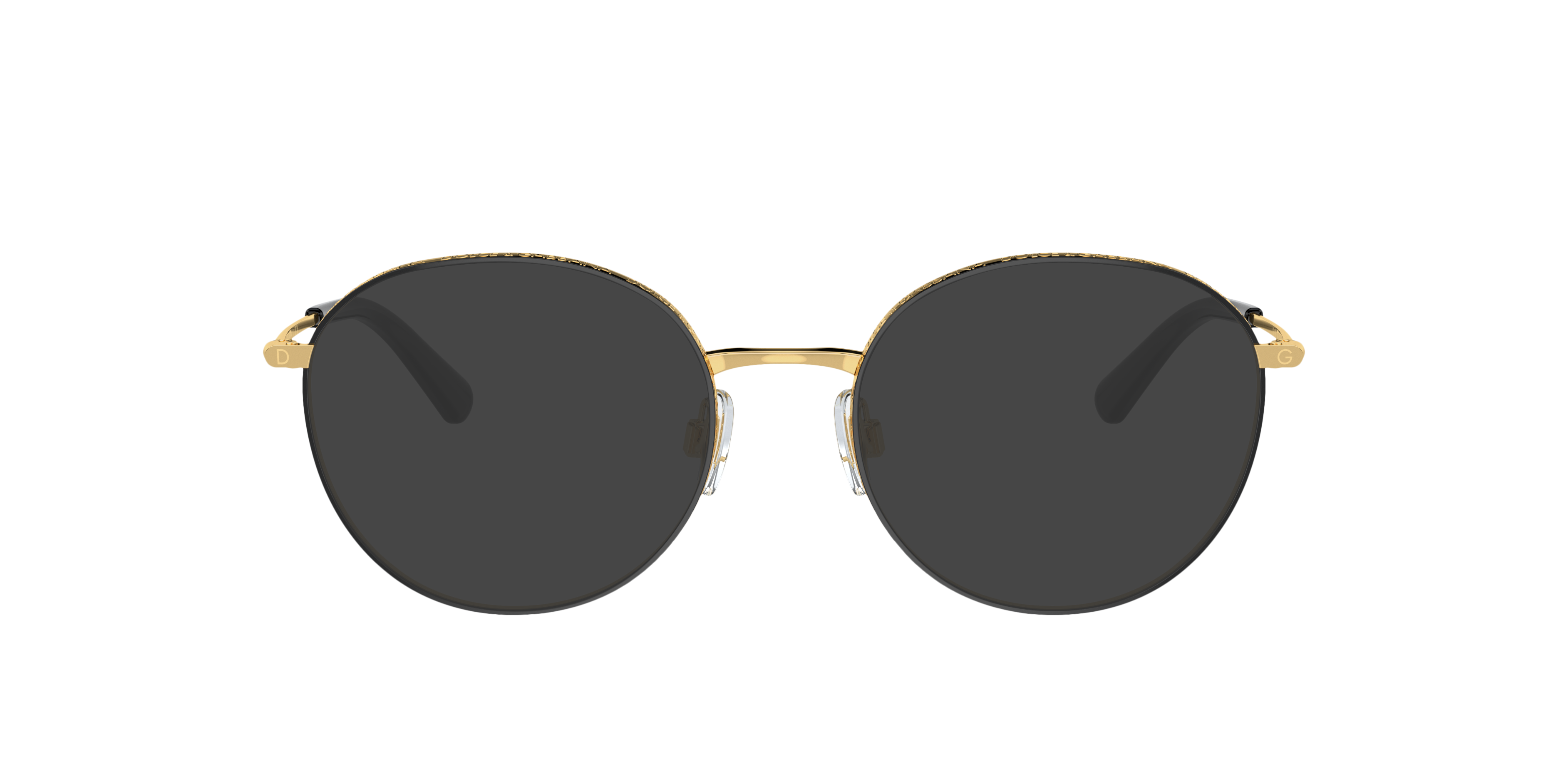 DG1322 Gold & Schwarz MetallEyeglass Frames von B24, mit getönten Gläsern