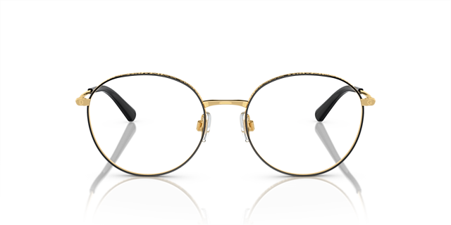 DG1322 Goud & Zwart MetaalEyeglass Frames van B24, Vooraanzicht
