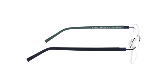 Clearwater Blauw MetaalEyeglass Frames van B24, Zijaanzicht