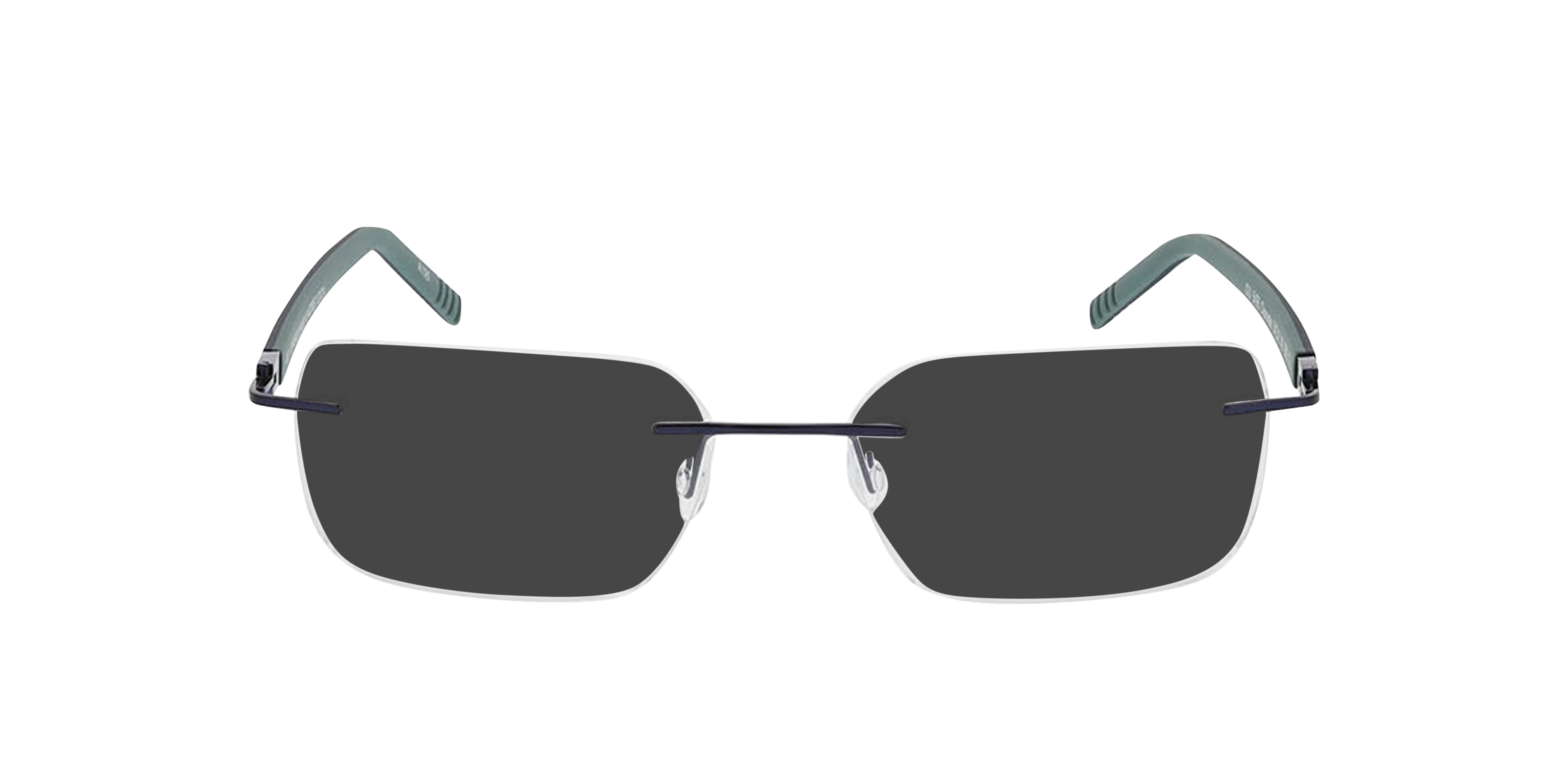 Clearwater Blau MetallEyeglass Frames von B24, mit getönten Gläsern