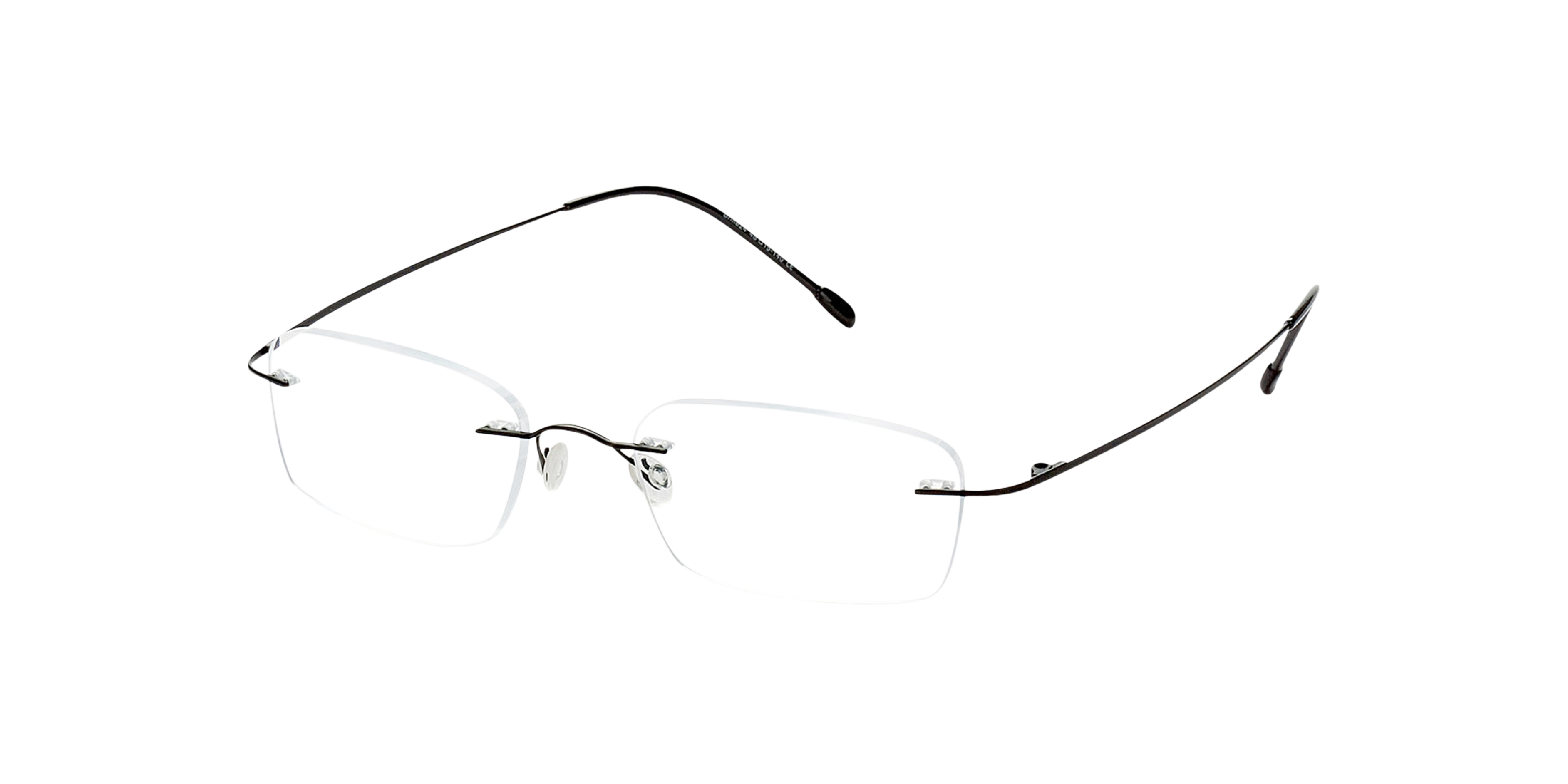 Davos Zwart TitaanEyeglass Frames van B24, Hoekweergave