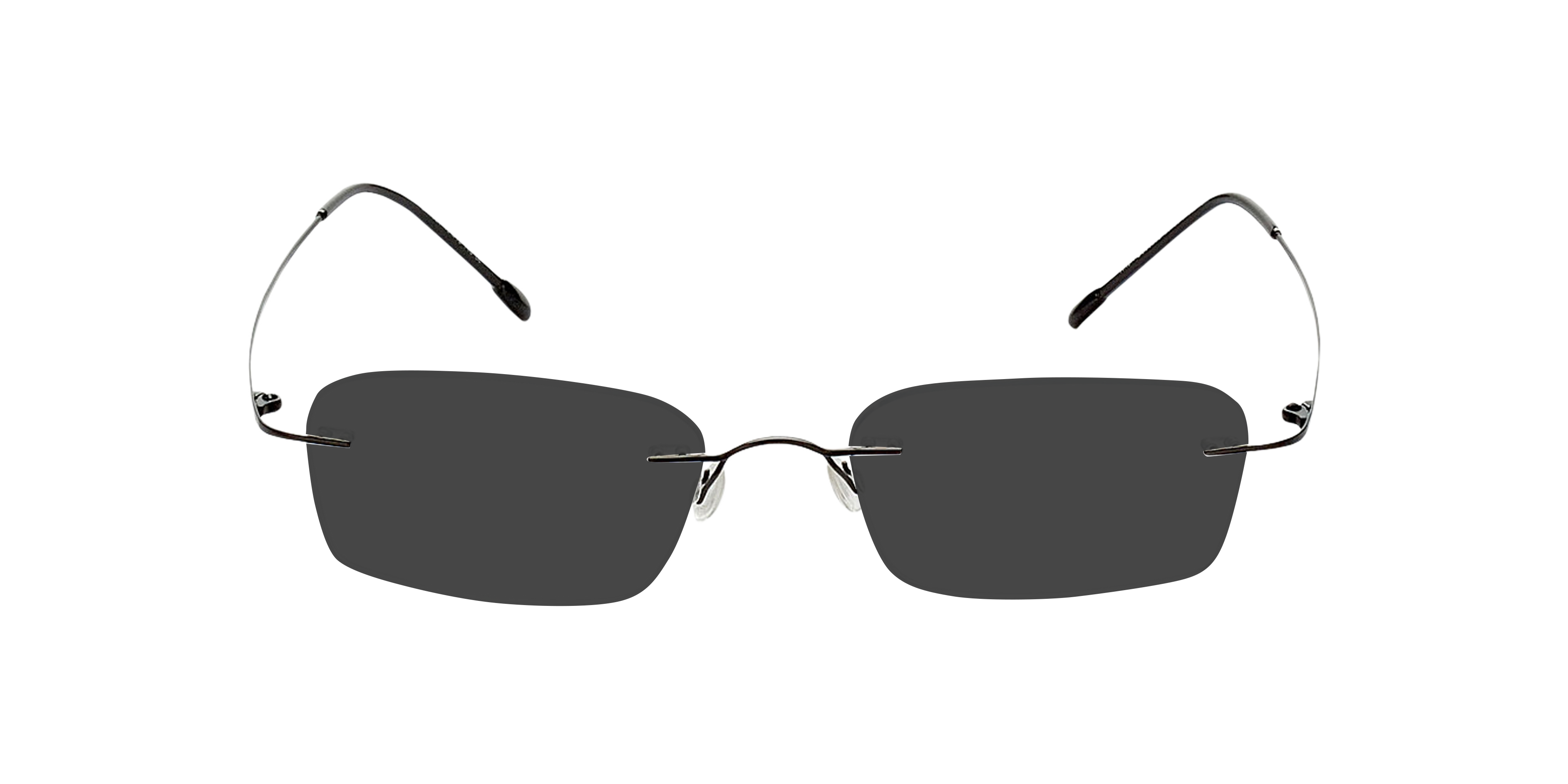 Davos Zwart TitaanEyeglass Frames van B24, met getinte lenzen