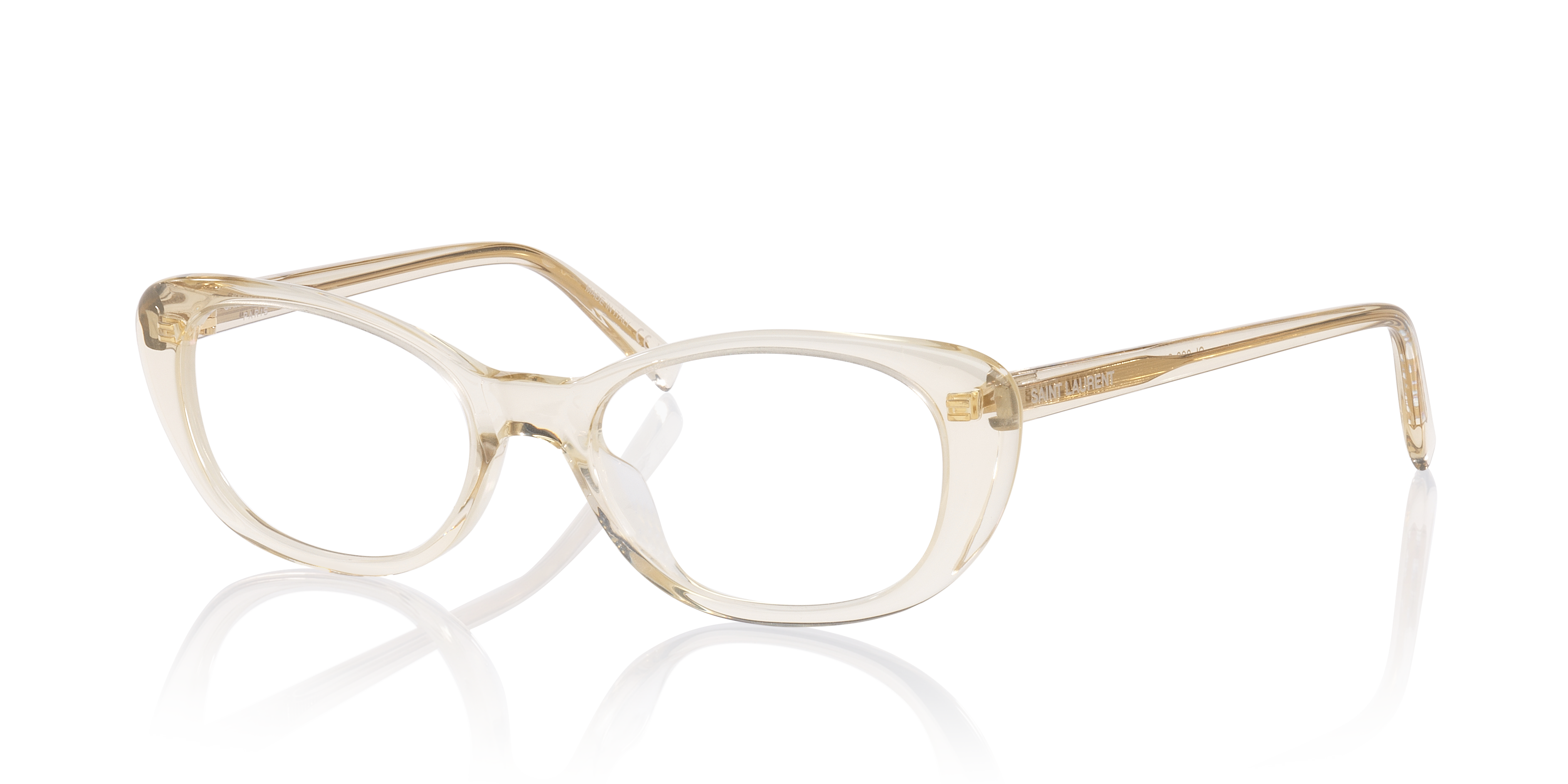 SL822OPT Gelb AcetatEyeglass Frames von B24, Dreiviertelansicht