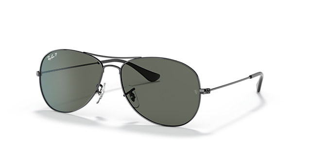 RB3362 Staalgrijs MetaalSunglass Frames van B24, Hoekweergave