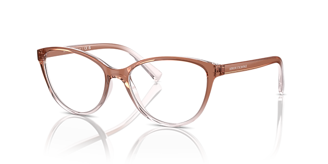AX3053 Pink & Crystal KunststoffEyeglass Frames von B24, Dreiviertelansicht