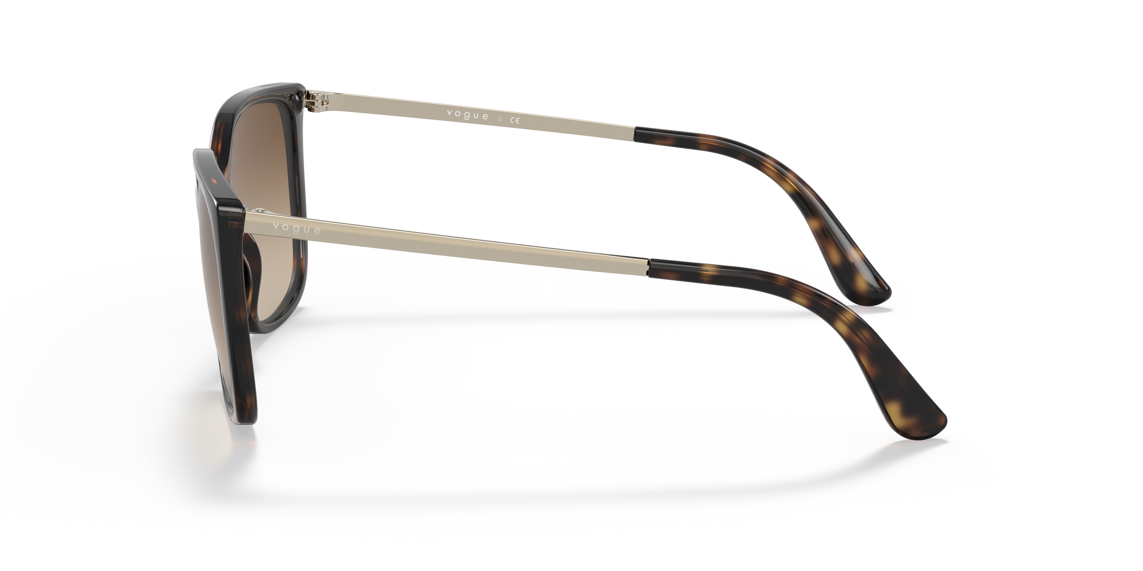 VO5353S Dunkelhavana KunststoffSunglass Frames von B24, Seitenansicht