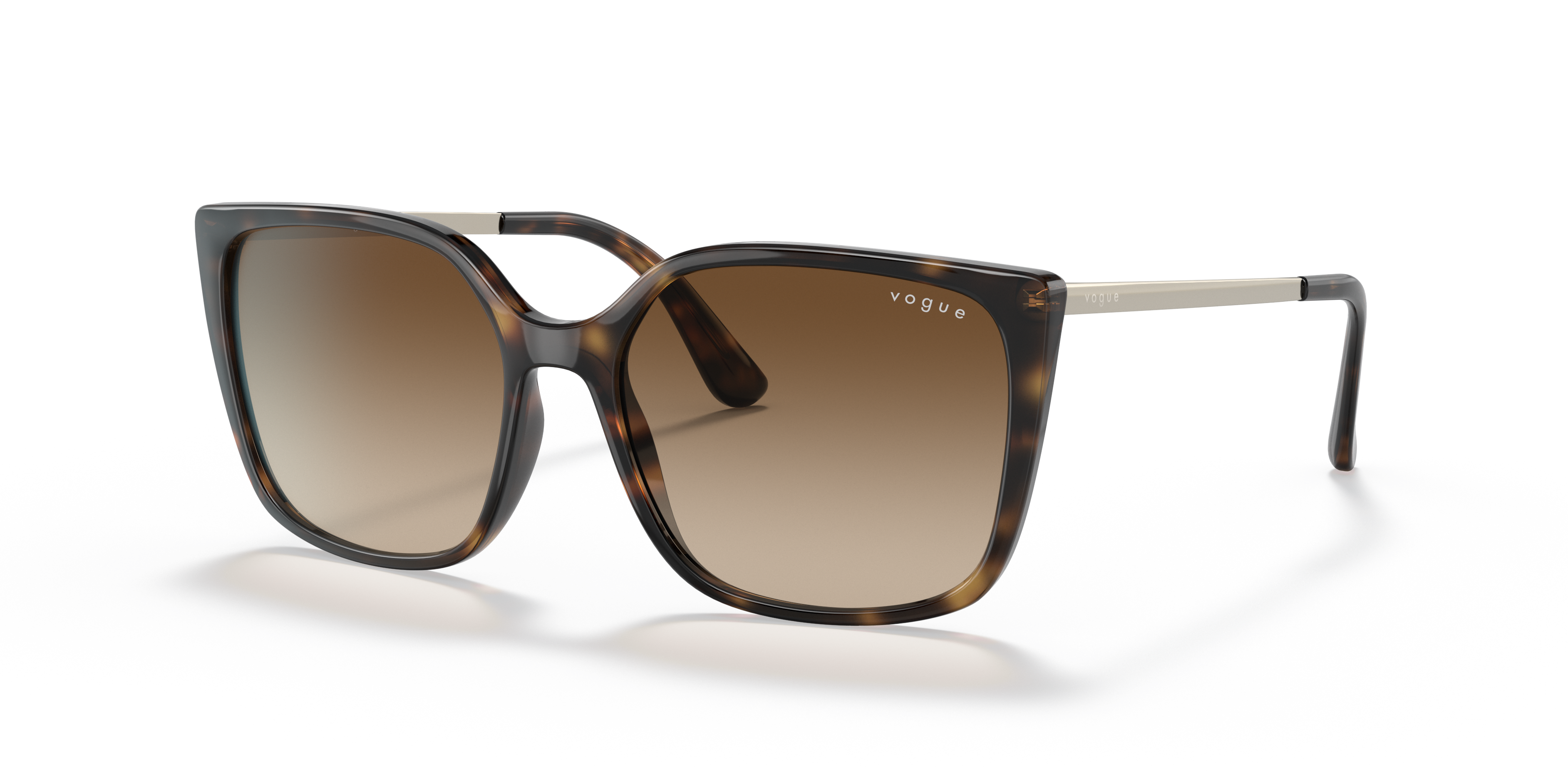 VO5353S Dunkelhavana KunststoffSunglass Frames von B24, Dreiviertelansicht