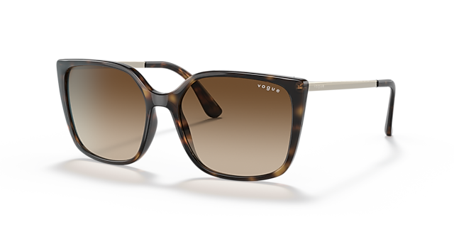 VO5353S Dunkelhavana KunststoffSunglass Frames von B24, Dreiviertelansicht