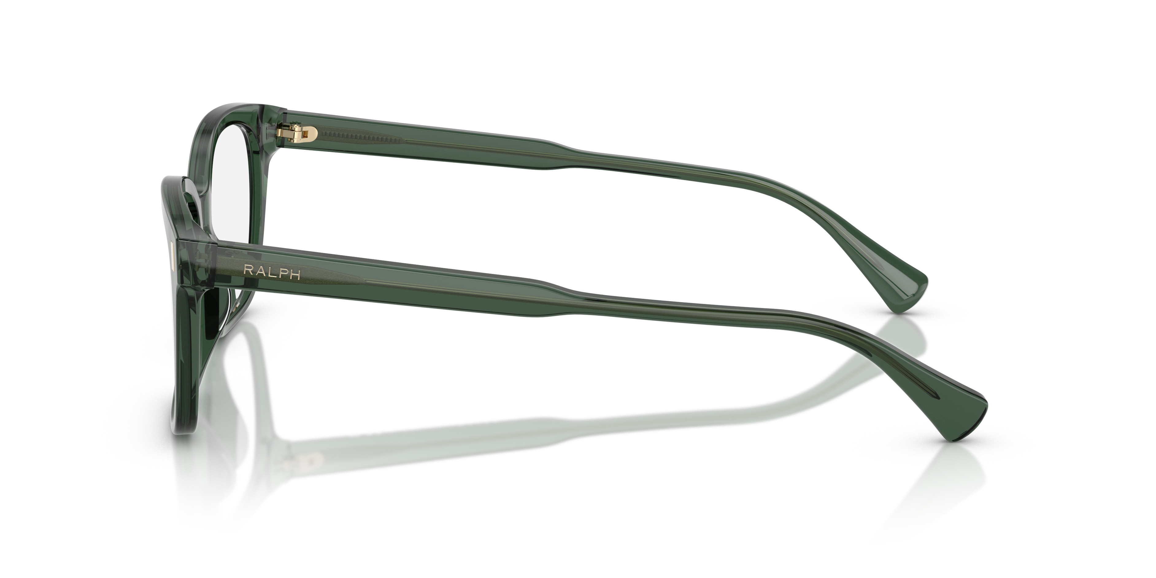 RA7174U Shiny Transparent Green AcetaatEyeglass Frames van B24, Zijaanzicht