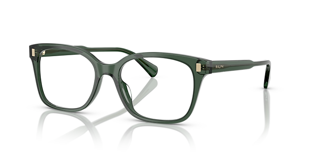 RA7174U Shiny Transparent Green AcetaatEyeglass Frames van B24, Hoekweergave